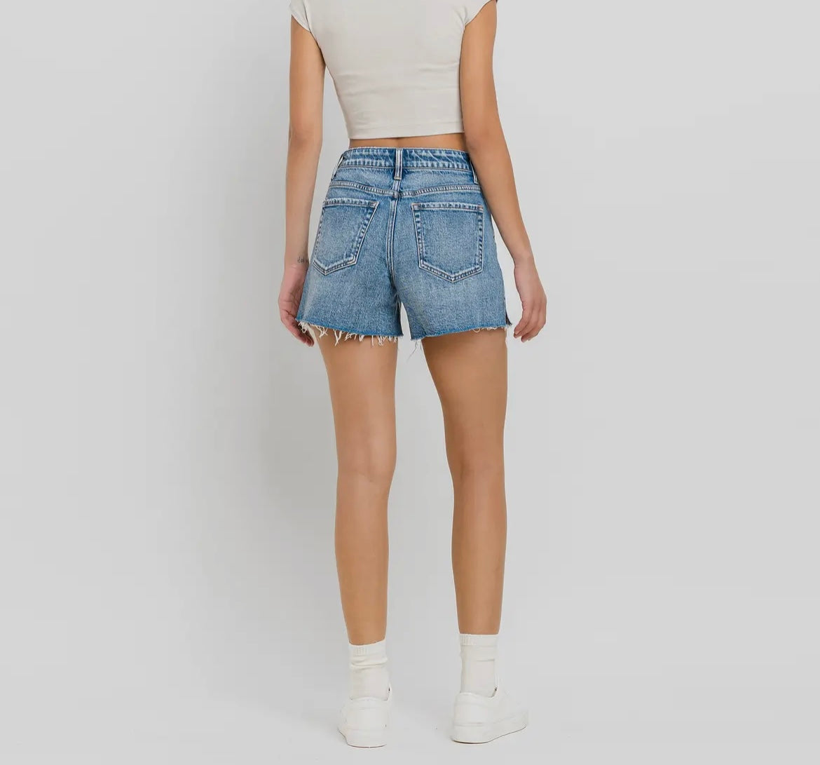 Vervet High Waist Clean Cut A Line Shorts