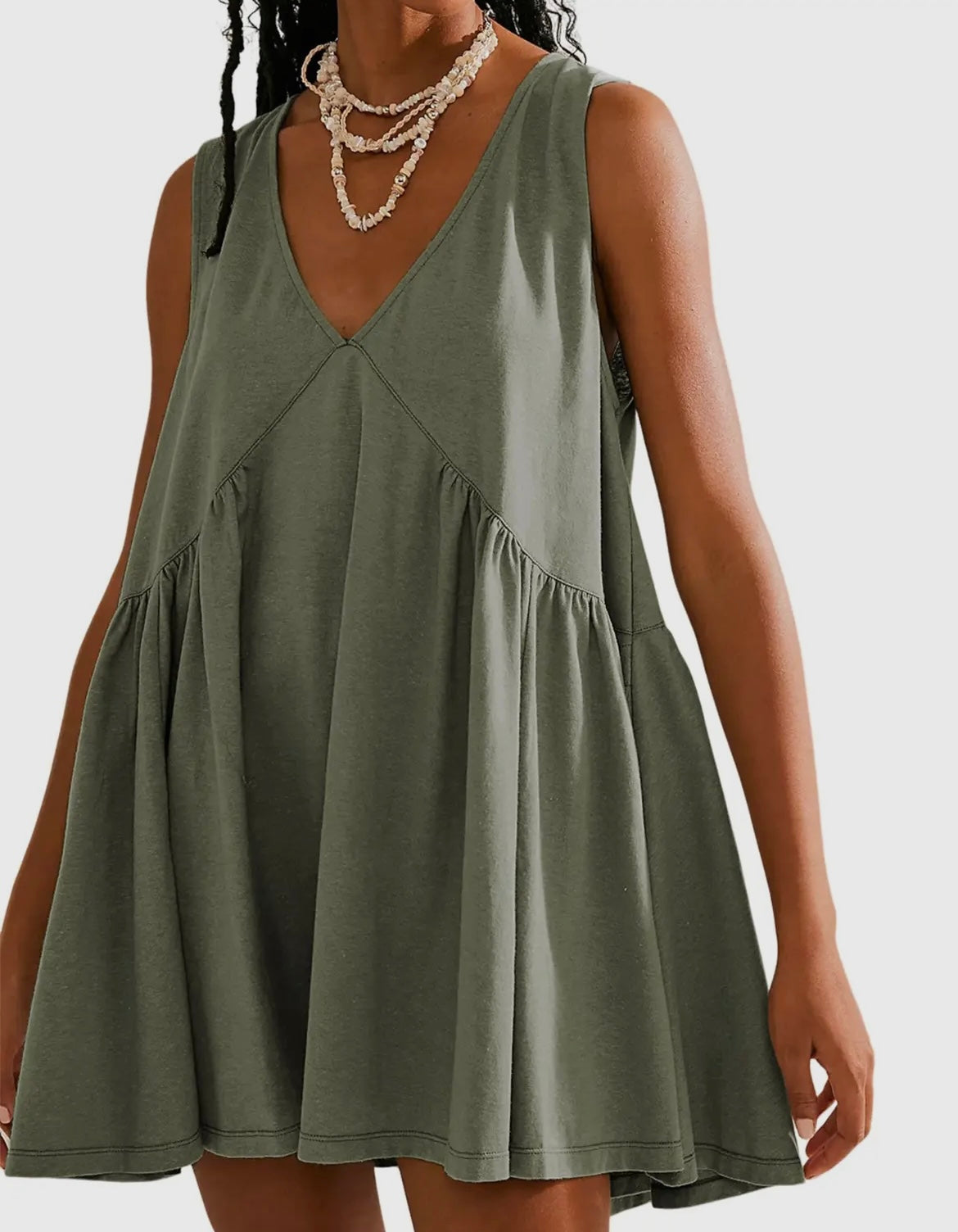 Summer Casual Dress - Sage