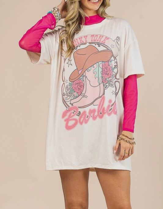 Honky Tonk Barbie Tee Dress